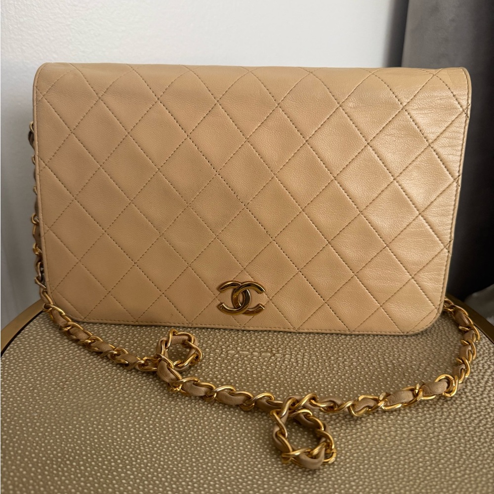 Chanel Beige Full Flap